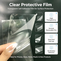 Film protecteur, film statique, étiquettes adhésives, autocollants transparents en PVC PET, marques de commerce