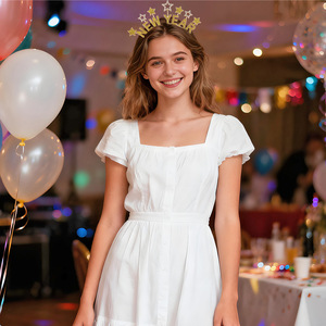 Pafu 2026 Nueva Diadema de Moda con Letras de Diamantes de Imitación, <span class=keywords><strong>Año</strong></span> <span class=keywords><strong>Nuevo</strong></span> Feliz, Accesorio Brillante <span class=keywords><strong>para</strong></span> el Cabello, Fiesta de Navidad - Product Image 1
