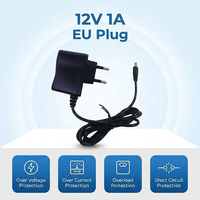 Adaptateur d'alimentation à découpage AC/DC 12V 1A, prise UE, sortie 12V 1000mA 12W, alimentation enfichable 12V 1A pour tensiomètre