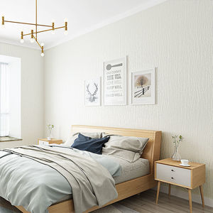 Papier peint auto-adhésif non tissé 53 cm x 3 m, rayé, en fibres végétales, design minimaliste pour chambre à coucher et salon - Product Image 2