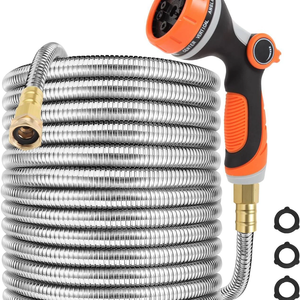 Manguera de Jardín Extensible de Acero Inoxidable Jade Hill G-9887, 3/4'' de Diámetro, Ligera y Anti-Torceduras, Suministro Directo de Fábrica - Product Image 5