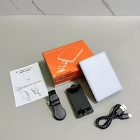 Lampe d'appoint portable pour photographie sur téléphone portable, réglable, trois températures de couleur, pour visioconférence, alimentée par batterie