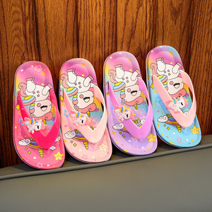 Nuovo Design alla Moda, Ciabatte Estive Leggere con Suola Morbida e Motivo Cavallo Cartone Animato, Stile Principessa, <span class=keywords><strong>Pantofole</strong></span> da Bambina per la Spiaggia - Product Image 1