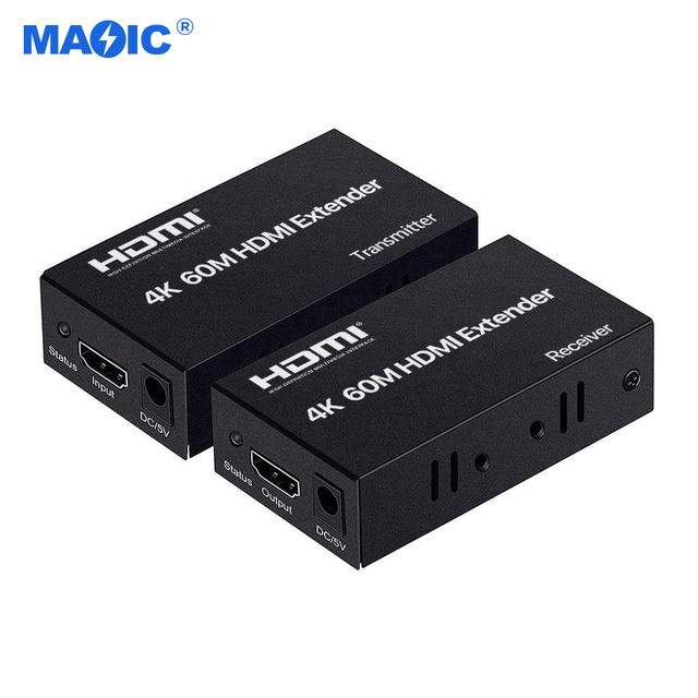 Audio Video Equipments 4k 60m CAT5e/CAT6 hdmi Extender HDMI to RJ45 Lan Network hdmi Extender Over Ethernet