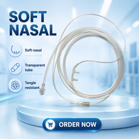 Canule nasale à pression CO2 pour adultes et enfants, avec embout nasal souple, tube d'échantillonnage transparent, canule nasale pour la surveillance des gaz