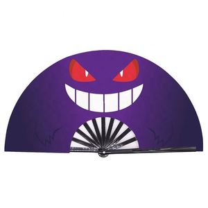 Éventails pliants personnalisés, écologiques, durables, grands, peints, avec poignée en bambou, pour festivals, spectacles et danse en ligne, avec son claquement sonore. - Product Image 1