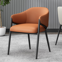 JP Cuisine Moderne Salle À Manger Sans Bras Faux Cuir Chaise Haut Dossier Ergonomique Rembourré Tissu Côté Chaise Salon Chambre
