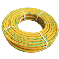 Tuyau d'air en caoutchouc naturel industriel de qualité supérieure - Tuyau d'air comprimé haute pression 300 PSI pour outils pneumatiques, tuyau flexible à découpe simple couche