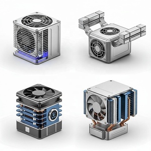 Dissipateur thermique intelligent personnalisé avec ventilateur de refroidissement, petit dissipateur thermique industriel en cuivre avec caloduc, refroidisseur compact pour enregistreur vidéo - Product Image 5