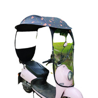 Parapluie Pare-Soleil Standard de Haute Qualité et Durable pour Scooter Électrique à Commande Manuelle, Véhicule et Moto, Résistant à la Pluie et au Vent