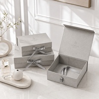 Boîtes cadeaux élégantes personnalisées avec logo, emballage en carton et papier, boîte cadeau pliable avec ruban