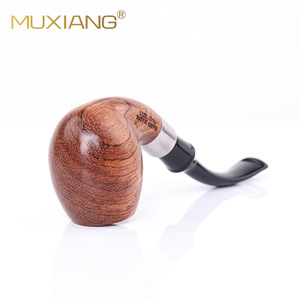Muxiang Rosewood Tobacco Pipe Bent Type Handmade Wooden Smoking Pipe With Filter Element For Personal Gift - Product Image 3
