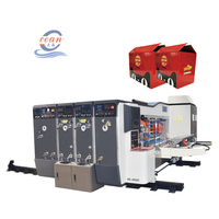 Máquina Impresora Flexográfica de Alta Velocidad Totalmente Automática, Ranuradora y Troqueladora para Impresión de Cajas de Cartón