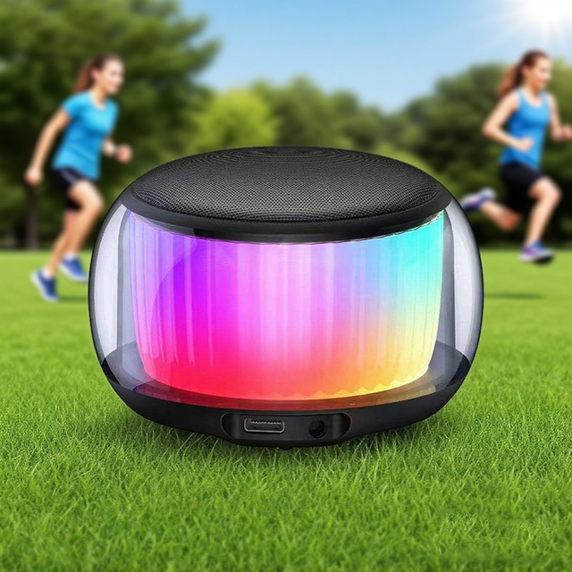 Rgb with LED Support TF for Desktop Home Decoration  Mini Wireless Outdoor Portable Karaoke  Party Speaker