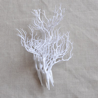 Petites branches d'arbre artificielles en plastique vert gaufré, plantes, branches de corail, bois de cerf, décoration de salon, branche décorative
