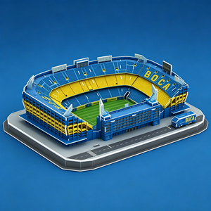Puzzle 3D dello Stadio <span class=keywords><strong>La</strong></span> <span class=keywords><strong>Bombonera</strong></span>, Modello di Calcio in Cartone EPS Fai-da-Te, Giocattolo Educativo, Souvenir Personalizzabile per Tifosi - Product Image 1