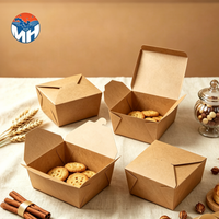 Boîtes rigides en papier kraft recyclables en gros pour l'emballage personnalisable de frites de restauration rapide avec pelliculage mat/revêtement UV
