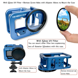 Estuche protector <span class=keywords><strong>GoPro11</strong></span> para Hero10/9 Borde azul anticaída con accesorios de disipación de calor para cámara de deportes de acción - Product Image 5