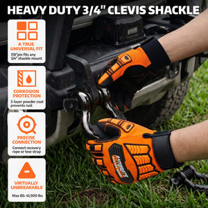 Kit de récupération tout-terrain pour boue, sable, neige : sangle de <span class=keywords><strong>remorquage</strong></span>, sangle de récupération, sangle d'extension de treuil, protection d'arbre, manille à D pour VTT, Jeep, SUV - Product Image 3