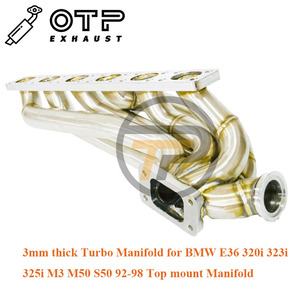 Tubo de escape OTP para coche, Colector de brida de 3mm de espesor, para B E36 <span class=keywords><strong>320i</strong></span> 323i 325i M3 <span class=keywords><strong>M50</strong></span> M52 S50 92-98 - Product Image 5