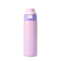 Gobelet isotherme à double paroi OEM 550 ml avec couvercle et paille, en acier 18/8 sans BPA, idéal pour le bureau