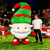 Costume de mascotte de Noël gonflable géant de 2,6 m, déguisement de Père Noël et d'elfe pour le carnaval, l'anime et les célébrations festives, unisexe adulte