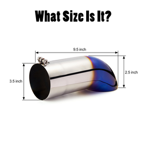 Embout <span class=keywords><strong>d</strong></span>'échappement 3,5'' entrée 3,5'' sortie 9,5'' de long en acier inoxydable SS304 à visser - Product Image 2