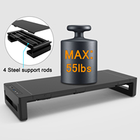Longueur réglable 3.0 HUB USB et port de données type-c support de moniteur d'ordinateur pliable avec tiroir de rangement fente pour stylo état neuf
