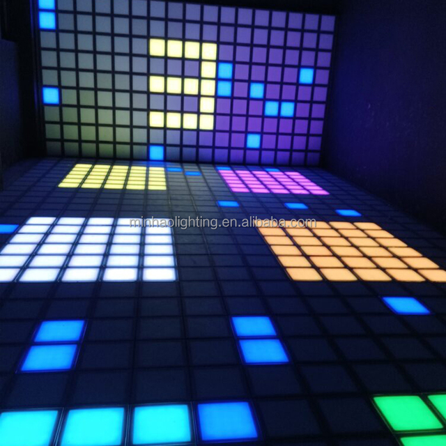 Customizable Interactive LED Floor Light Activated Pressure Sensitive RGB Game Floor Tile Light