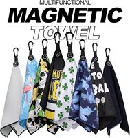 Serviette de golf en microfibre gaufrée avec logo personnalisé, super absorbante, séchage rapide, pour le sport et le nettoyage, avec mousqueton