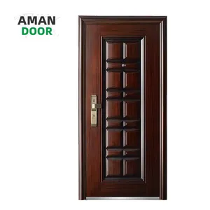 AMAN DOOR Innentüren für Häuser modernes Eingangsbraune Stahltür-Design