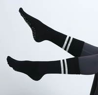 Chaussettes de yoga et de pilates pour femmes, épaisses, antidérapantes, avec semelle rembourrée, antibactériennes et écologiques