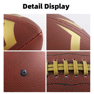 Balón de Fútbol Americano de Piel Sintética Personalizado de Fábrica, Tamaño 9, para <span class=keywords><strong>Entrenamiento</strong></span> Juvenil - Product Image 2
