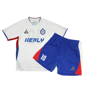 Camiseta de fútbol Retro con cuello en V totalmente personalizada HEALY, Camiseta deportiva Vintage, camiseta de fútbol que absorbe la humedad para equipo y Club - Product Image 4