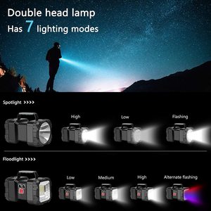P70 High Power LED <b>Flashlight</b> Handheld FloodLight Searchlight for Camp Hike Fishing 1000LM <b>Rechargeable</b> Spotlight Flash Light - Product Image 3