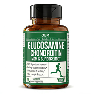 OEM/ODM Vegan kunyit tulang & dukungan sendi Burdock akar pil suplemen Halal Glucosamine Chondroitin sulfat kapsul MSM - Product Image 1