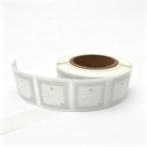 Etiqueta RFID para Libros de Biblioteca 50x50mm XAT 13.56 MHz HF, Etiqueta Adhesiva de Papel PET Blanco Recubierto, Impermeable - Product Image 1