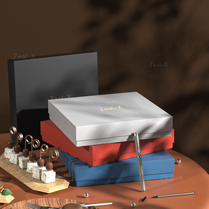 Hộp giấy vuông sang trọng với cán mờ nổi và lớp phủ UV cho máy tính xách tay & bút đóng gói quà tặng bao gồm bút - Product Image 5