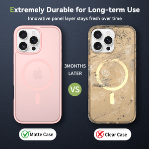 เคสกันกระแทก iPhone 16 Pro Max สีชมพู <span class=keywords><strong>2</strong></span> in 1 TPU+<span class=keywords><strong>PC</strong></span> สำหรับรุ่นต่างๆ ป้องกันการลื่น ฝาหลัง 15 Coque - Product Image 6