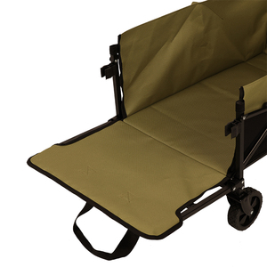 Carrito de Compras Plegable Portátil de Acero, Carrito de Playa para Camping con Puerta Trasera, Estructura Cerrada Utilitaria - Product Image 5