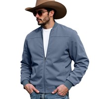 Nouveau produit d'automne de marque indépendante, veste à fermeture éclair en daim ample de style chasse pour hommes de cow-boy occidental de vente chaude