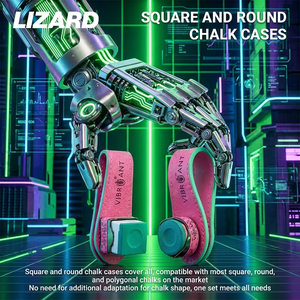 LIZARD – Ensemble de 4 sacs à craie en cuir pour billard et snooker, très vendus, pour queues de billard - Product Image 2
