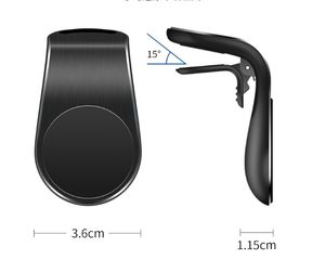 Support magnétique pour évent Support universel sans fil pour téléphone intelligent Support en alliage pour téléphone portable dans la voiture - Product Image 2