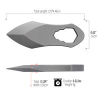 TGZUO Outil multifonction industriel DIY en titane EDC, mini couteau de poche, clé à molette porte-clés, outil de levier, pendentif de collier, pour camping en extérieur, ODM