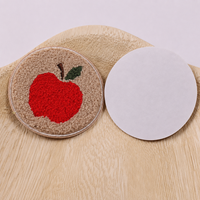 Patch rond personnalisé en chenille, broderie douce, badge brodé, logo personnalisé, appliqué pour vêtements, sacs, vestes, casquettes