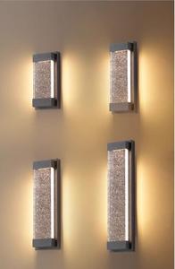 Luz de pasillo IP65 impermeable para exteriores H35/50/70CM Base de aluminio Lámpara de pared de jardín LED con energía solar Color negro - Product Image 5