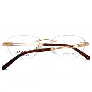 Monturas de Gafas Ovaladas sin Aro Gris Jack SF9015, Minimalistas, Metálicas, Planas, Cómodas, Unisex para Adultos - Product Image 5