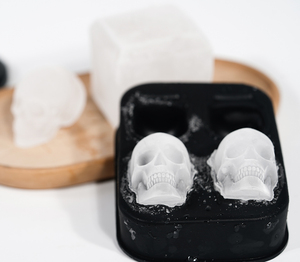 Molde de resina SK15 para velas de calavera de Halloween, moldes pequeños con forma de cara para chocolate con tapa - Product Image 2