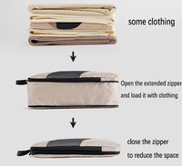 Organisateur de vêtements de voyage personnalisé de haute qualité, ensemble de 6 sacs de compression, cubes d'emballage à fermeture éclair pour bagages de voyage