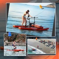 Vélo aquatique gonflable de 3e génération amélioré, en PVC, capacité 30 kg, noir – Vente directe usine Space Outdoor